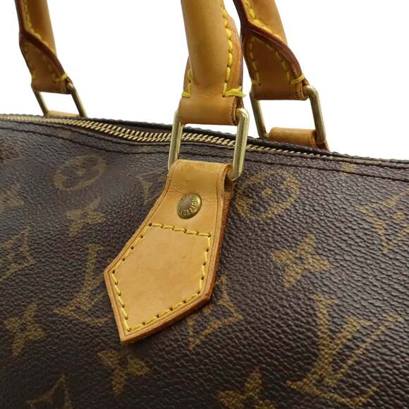 LOUIS VUITTON Authentic Brown Monogram Speedy 30 Boston Bag - Picture 9 of 10